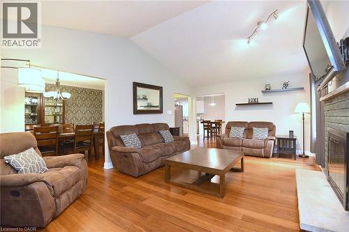75 Josephine Drive, Hamilton, ON - Indoor Photo Showing Living Room With Fireplace