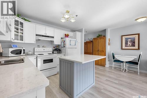 207 205 Mcintyre Street, Regina, SK - Indoor Photo Showing Kitchen With Double Sink