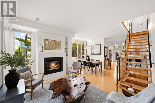 445 Edison Avenue, Ottawa, ON - Indoor Photo Showing Living Room With Fireplace