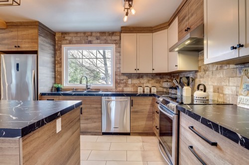 Cuisine - 32 Rue Mountainview, Stanstead - Ville, QC - Indoor Photo Showing Kitchen With Double Sink