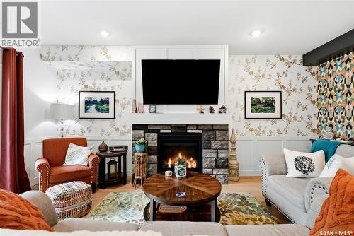 147 3220 11Th Street, Saskatoon, SK - Indoor Photo Showing Living Room With Fireplace