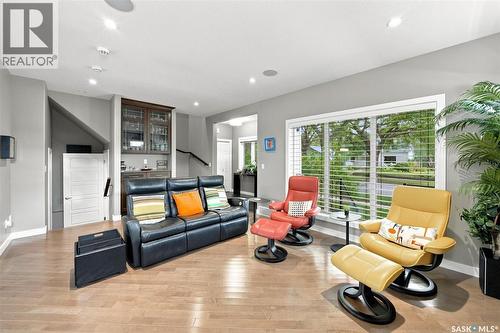 201 1St Street E, Saskatoon, SK - Indoor Photo Showing Living Room With Fireplace