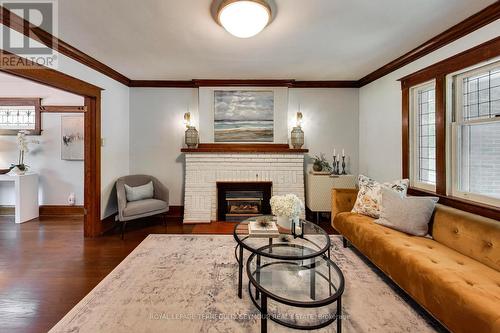 262 Belsize Drive, Toronto, ON - Indoor Photo Showing Living Room With Fireplace