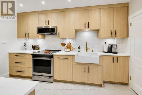 262 Belsize Drive, Toronto, ON - Indoor Photo Showing Kitchen With Upgraded Kitchen