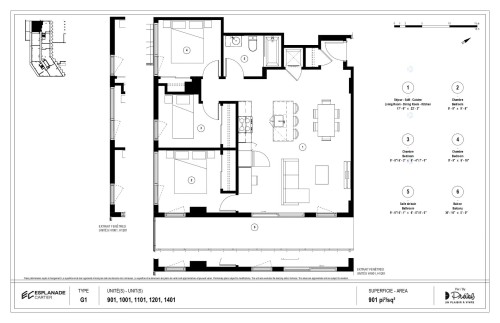 Plan (croquis) - 901-2114 Rue Ste-Catherine E., Montréal (Ville-Marie), QC - Other