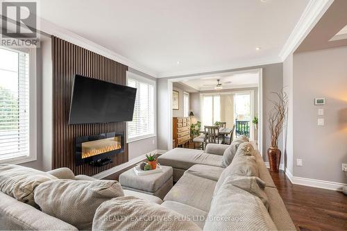 86 Stillwater Crescent, Hamilton, ON - Indoor Photo Showing Living Room With Fireplace