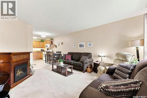 386 Cedar Meadow Drive, Regina, SK - Indoor Photo Showing Living Room With Fireplace