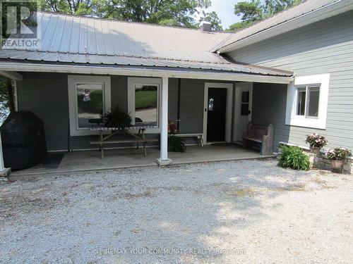 Handy Porch - Great for Barbecuing - 6576 Quarry Point Road, Ramara, ON - Outdoor With Deck Patio Veranda