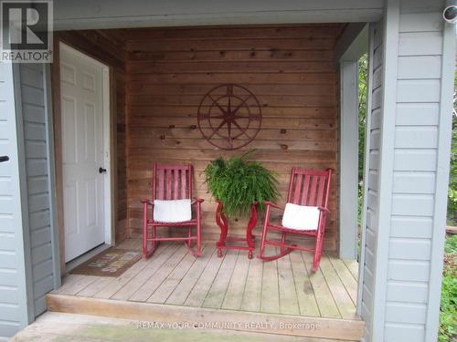 Bunkie Covered Porch area - 6576 Quarry Point Road, Ramara, ON - Outdoor With Deck Patio Veranda With Exterior