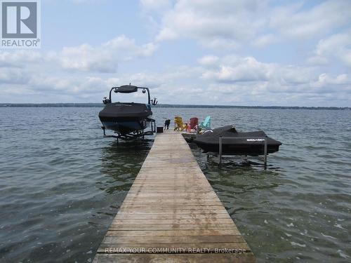 Great Dock - deep water  boating,fishing,swimming - 6576 Quarry Point Road, Ramara, ON - Outdoor With Body Of Water With View