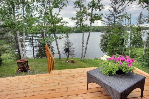 Vue sur l'eau - 1100 Ch. Des Collines, Rouyn-Noranda, QC - Outdoor With Deck Patio Veranda