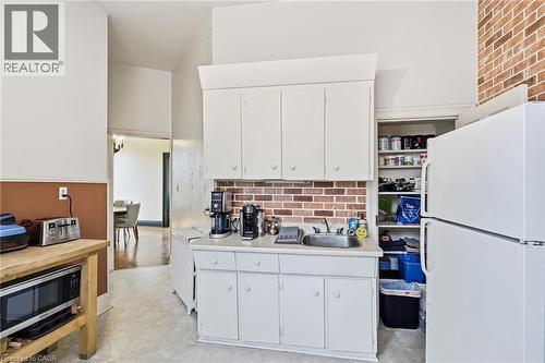 132 Emerald Street S, Hamilton, ON - Indoor Photo Showing Kitchen With Double Sink