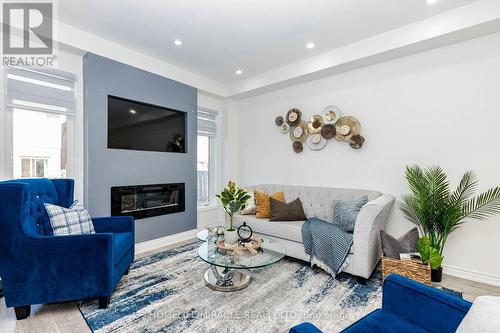 36 Tidemore Heights, Hamilton, ON - Indoor Photo Showing Living Room With Fireplace
