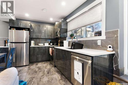 3601 Grassick Avenue, Regina, SK - Indoor Photo Showing Kitchen With Stainless Steel Kitchen