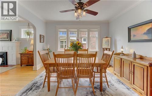 150 Union Boulevard, Kitchener, ON - Indoor Photo Showing Dining Room With Fireplace