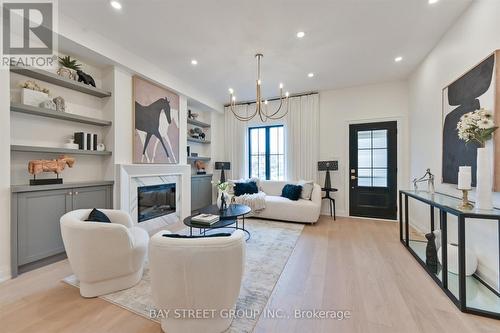 547 Eastern Avenue, Toronto, ON - Indoor Photo Showing Living Room With Fireplace