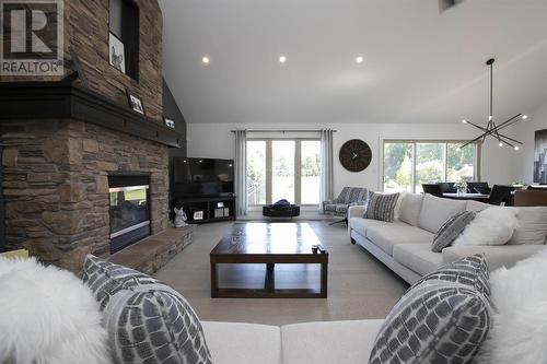1178 Third Lin, Sault Ste. Marie, ON - Indoor Photo Showing Living Room With Fireplace