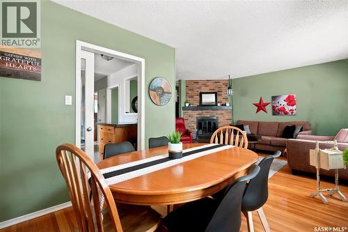 323 Toronto Street N, Regina, SK - Indoor Photo Showing Dining Room With Fireplace