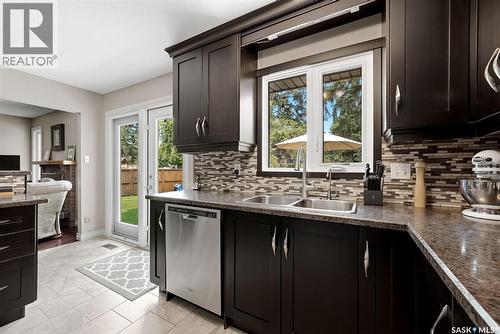 2118 Elderkin Drive E, Regina, SK - Indoor Photo Showing Kitchen With Double Sink