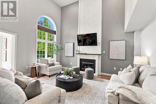 41 Dopp Crescent, Whitby (Brooklin), ON - Indoor Photo Showing Living Room With Fireplace