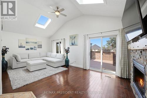 60 Steepleridge Street, Kitchener, ON - Indoor Photo Showing Living Room With Fireplace