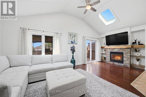 60 Steepleridge Street, Kitchener, ON - Indoor Photo Showing Living Room With Fireplace