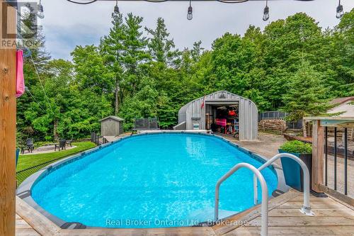 1819 Old Second Road S, Springwater, ON - Outdoor With Above Ground Pool With Backyard