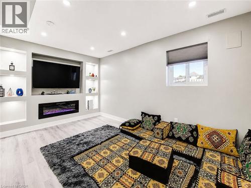 233 Red Clover Court, Kitchener, ON - Indoor Photo Showing Living Room With Fireplace
