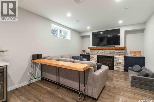 238 Dubois Crescent, Saskatoon, SK - Indoor With Fireplace
