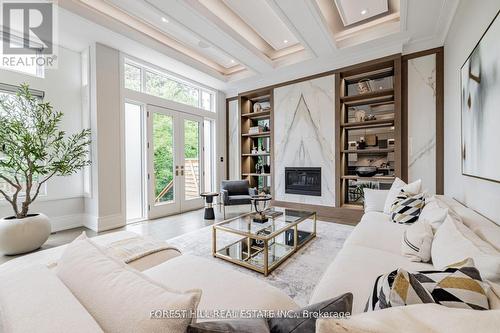 49 Ravenscroft Circle, Toronto, ON - Indoor Photo Showing Living Room With Fireplace
