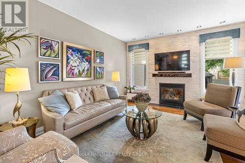1832 Springridge Drive, Ottawa, ON - Indoor Photo Showing Living Room With Fireplace