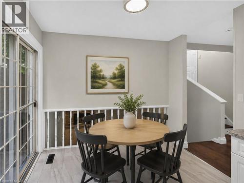 Virtually Staged. - 3401 Rockwood Drive, Burlington, ON - Indoor Photo Showing Dining Room
