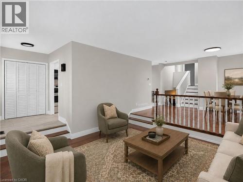 Virtually Staged. - 3401 Rockwood Drive, Burlington, ON - Indoor Photo Showing Living Room