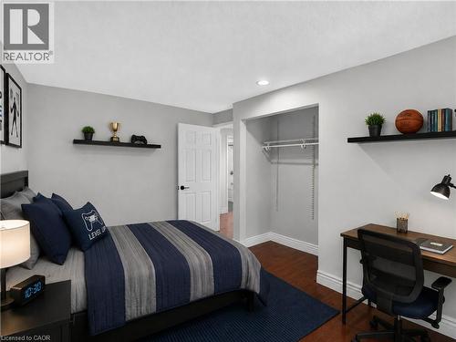 Virtually Staged. - 3401 Rockwood Drive, Burlington, ON - Indoor Photo Showing Bedroom