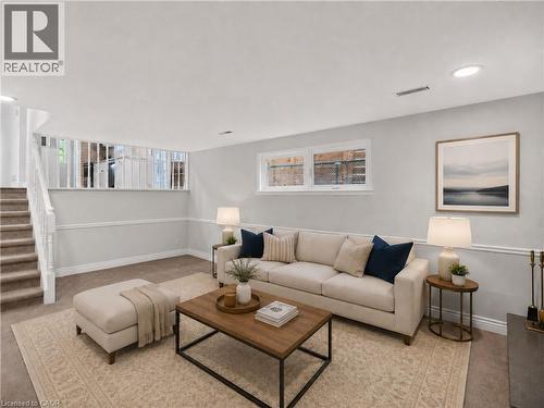 Virtually Staged. - 3401 Rockwood Drive, Burlington, ON - Indoor Photo Showing Living Room