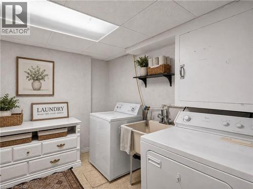 Virtually Staged. - 3401 Rockwood Drive, Burlington, ON - Indoor Photo Showing Laundry Room
