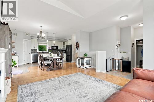 123 Railway Avenue, Dundurn, SK - Indoor Photo Showing Living Room With Fireplace