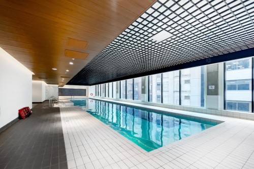 Piscine - 3117-1210 Rue Jeanne-Mance, Montréal (Ville-Marie), QC - Indoor Photo Showing Other Room With In Ground Pool
