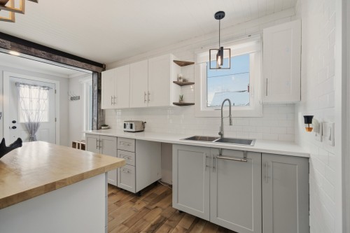 Cuisine - 1397 Route 116, Danville, QC - Indoor Photo Showing Kitchen With Double Sink With Upgraded Kitchen