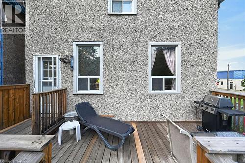 Wood deck with wood railing - 230 Picton Street E, Hamilton, ON - Outdoor With Deck Patio Veranda With Exterior