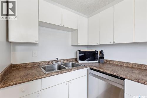 A & B 414 Gardiner Place, Saskatoon, SK - Indoor Photo Showing Kitchen With Double Sink