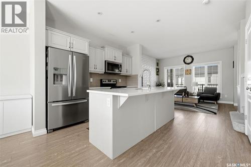 3409 Green Jade Lane, Regina, SK - Indoor Photo Showing Kitchen With Stainless Steel Kitchen