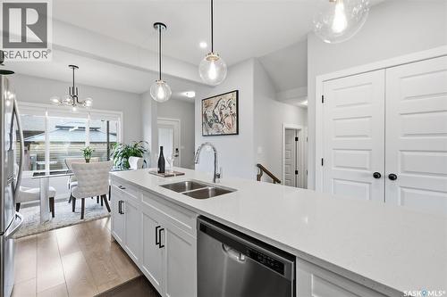 258 Brighton Boulevard, Saskatoon, SK - Indoor Photo Showing Kitchen With Double Sink With Upgraded Kitchen