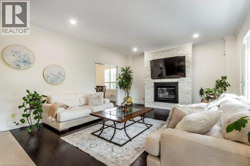 14 Anastasia Drive, Kitchener, ON - Indoor Photo Showing Living Room With Fireplace