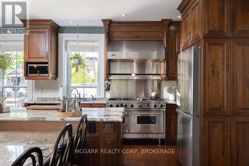 Chef style kitchen with stainless appliances - 38 Yates Street, St. Catharines (Downtown), ON - Indoor Photo Showing Kitchen With Upgraded Kitchen