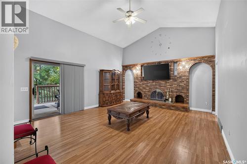 2054 Braun Bay, Regina, SK - Indoor With Fireplace