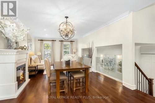 2985 Dancer Court, Mississauga, ON - Indoor Photo Showing Dining Room With Fireplace