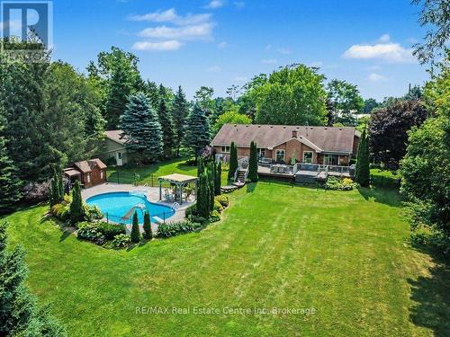 283 German School Road, Brant (Paris), ON - Outdoor With In Ground Pool With Deck Patio Veranda