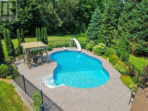 283 German School Road, Brant (Paris), ON - Outdoor With In Ground Pool With Deck Patio Veranda