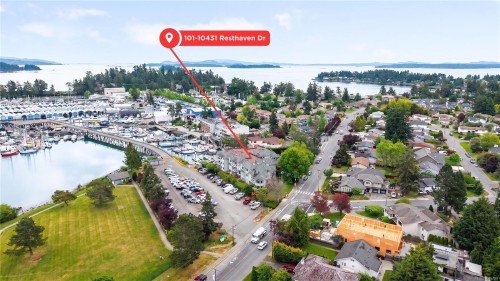 #101-10431 Resthaven Dr, Sidney, BC - Outdoor With Body Of Water With View